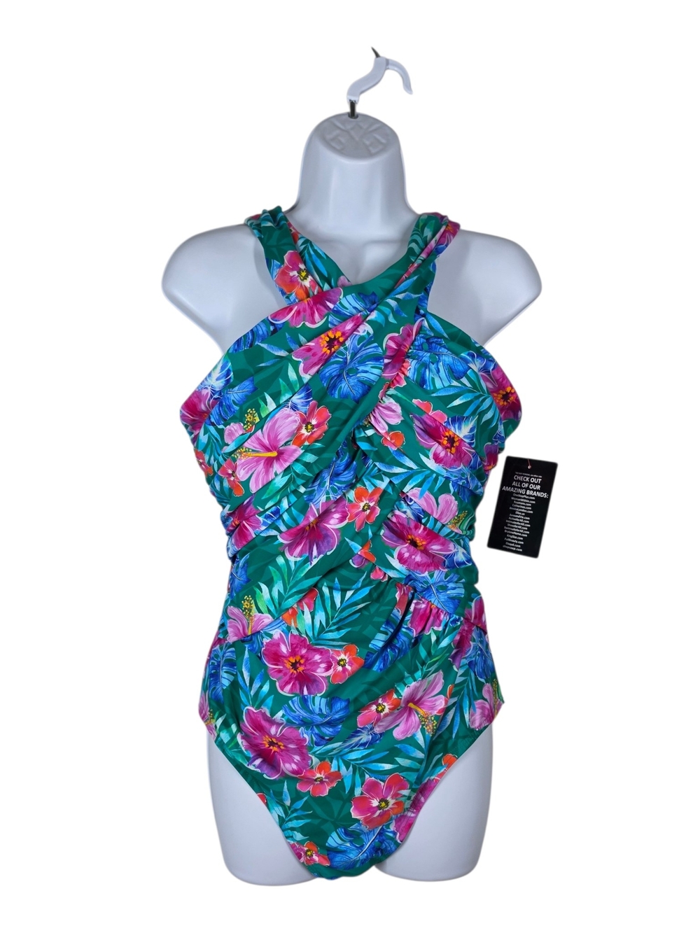SWIMSUITS FOR ALL FLORAL ONE-PIECE SWIMSUIT